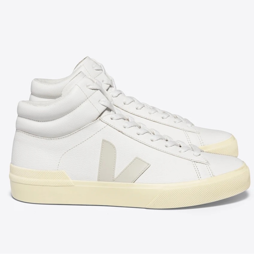 Veja Women's White and Cream High-Top Sneakers